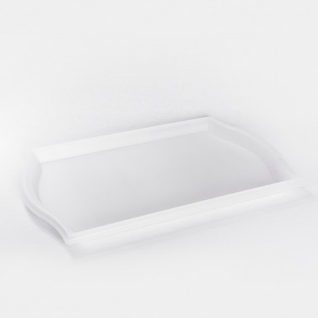 Plateau blanc transparent