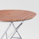 Table SQUARE couleur bois / structure acier