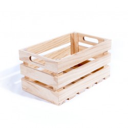 Cagette en bois brut 27x17x14