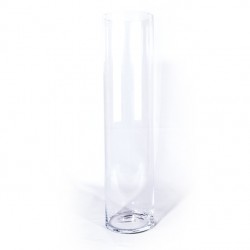 Vase cylindrique en verre h50xd12cm