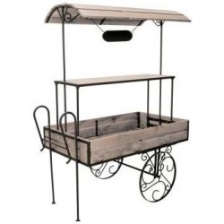 Charette en bois et métal